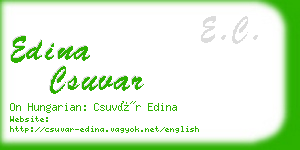 edina csuvar business card